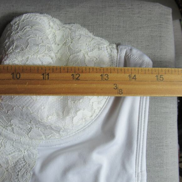 Secret Treasures Bra 38C White Lace Pin Up Strapless Longline Bustier Burlesque - Picture 4 of 7